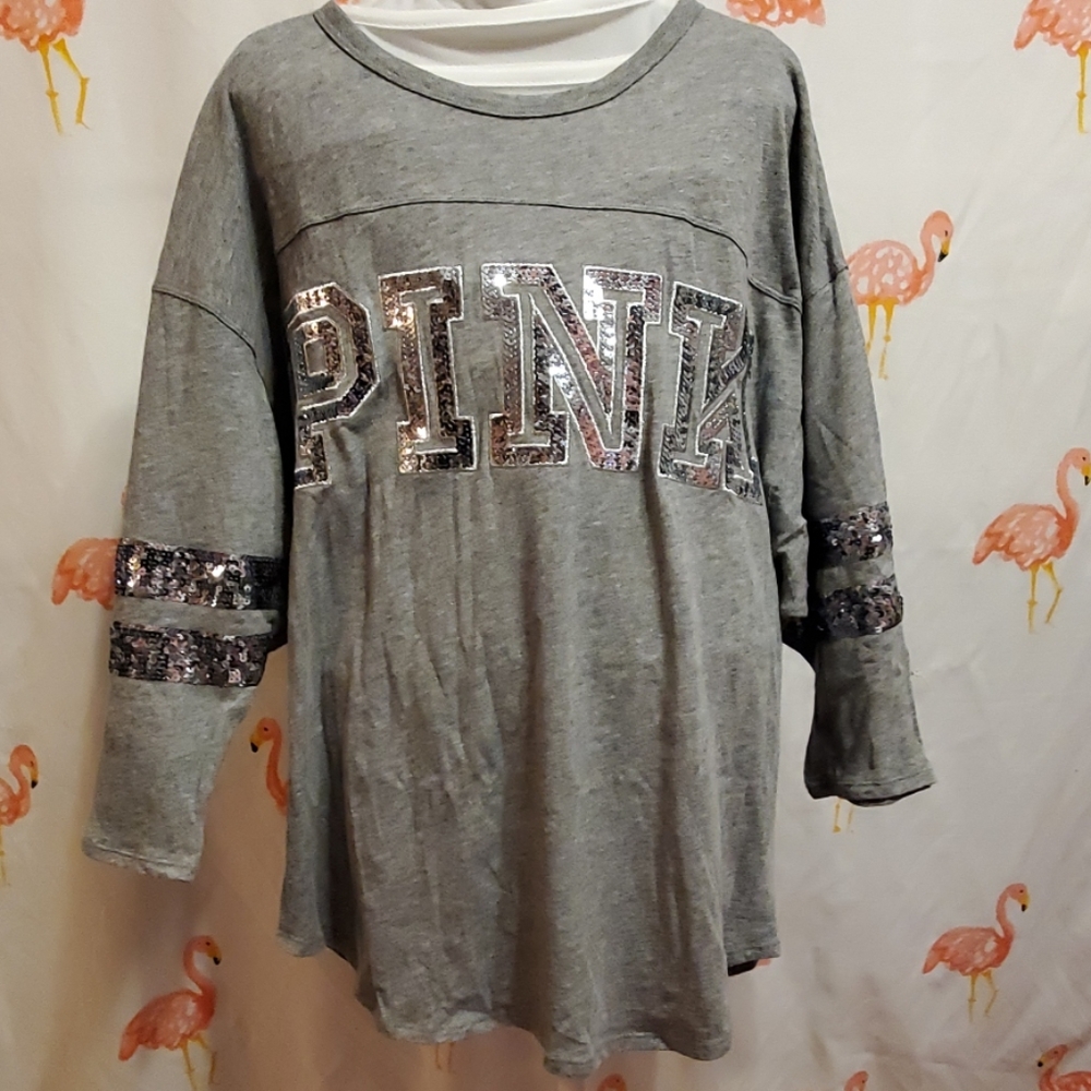 3/4 length sleeve bling tee
